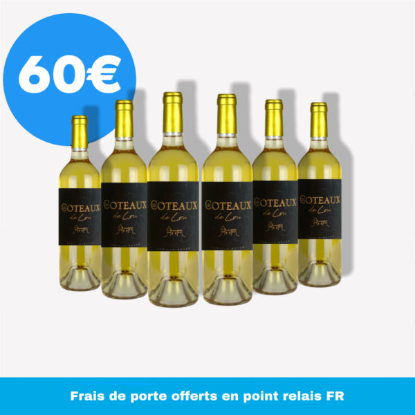 Carton de 6 btls - LES COTEAUX DE L. Loupiac Blanc Doux 2020